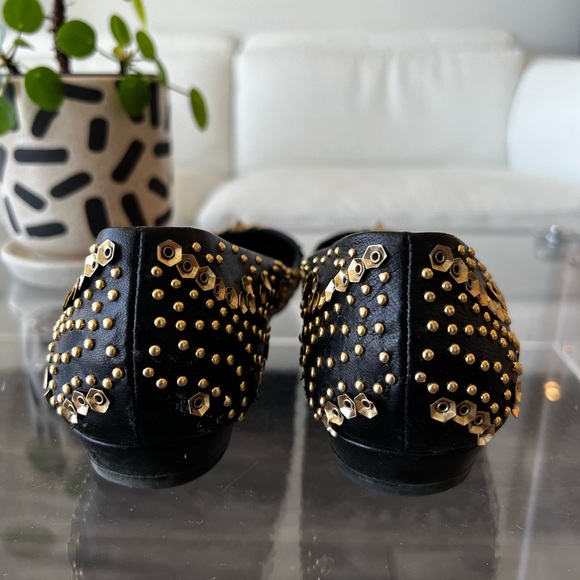 GIUSEPPE ZANOTTI | LEATHER POINTED TOE FLATS - Picture 8 of 11